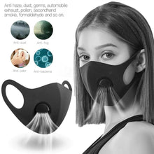 Lade das Bild in den Galerie-Viewer, Community Masken: Designer Ventil-Gesichtsmaske - Black Label - (waschbar)
