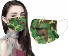 Lade das Bild in den Galerie-Viewer, MNS Gesichtsmasken 3-lagig, Camouflage
